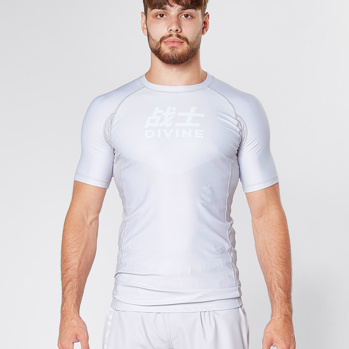 Rashguard Manto Ranked 25 maniche corte Bianco - Combat Arena