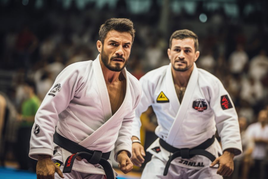 2 men in the picture are bjj black belts.